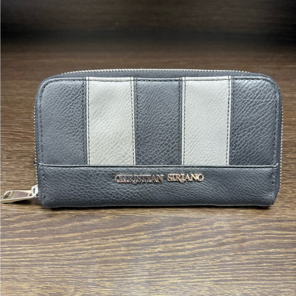 Christian Siriano Unisex Wallet in Charcoal and Light Gray